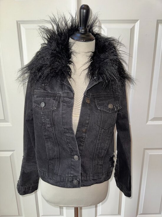 Killstar Jackets & Blazers - Killstar Grunge Goth Distressed Black Jeans Jacket NWOT